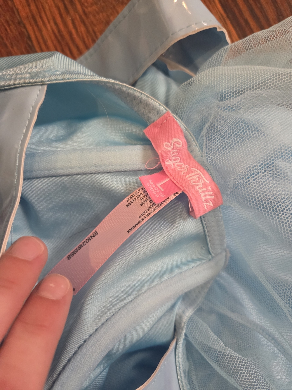 Sugar Thrillz Pastel Blue Tulle Skirt and Top Combo - Picture 3 of 3